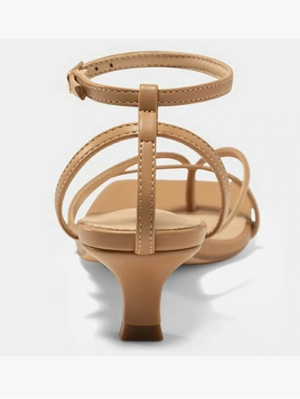 Coutgo Women's Square-Toe Strappy Sandals in Camel NEW in Box size 7
